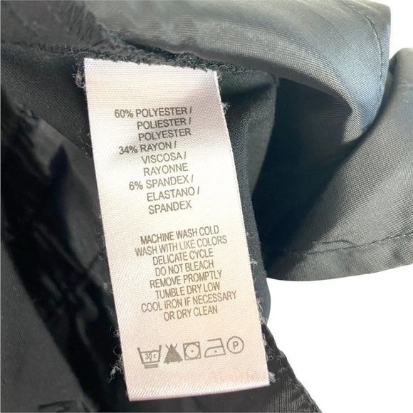 Kensie Pretty Women's Black Mid Rise Wide Leg Trousers Dress Pants US 6 - Picture 8 of 8